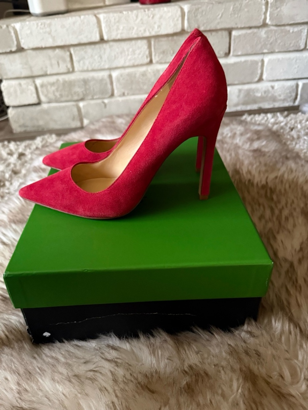 Ivanka Trump Red Suede Pumps